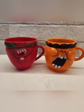 Pillsbury Vtg Funny Face Mugs 1969,70